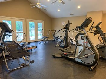 Fitness center with cardio and weightlifting equipment